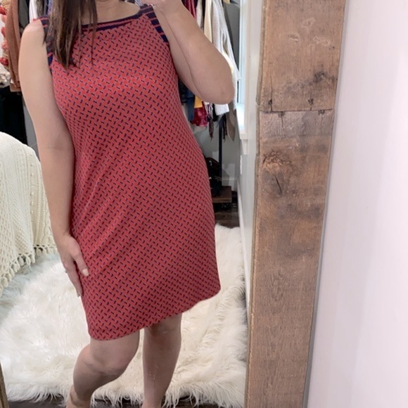 Ann Taylor red & blue classic dress size medium - Picture 3 of 8